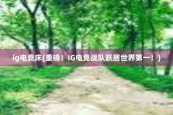 ig电竞床(重磅！IG电竞战队跃居世界第一！)