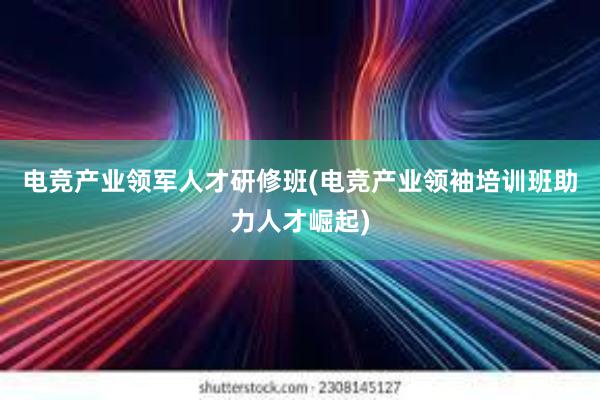 电竞产业领军人才研修班(电竞产业领袖培训班助力人才崛起)