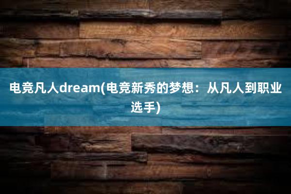 电竞凡人dream(电竞新秀的梦想：从凡人到职业选手)