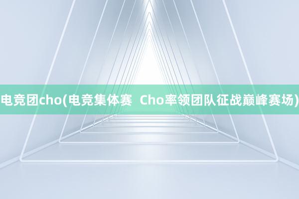 电竞团cho(电竞集体赛  Cho率领团队征战巅峰赛场)