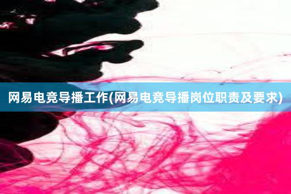 网易电竞导播工作(网易电竞导播岗位职责及要求)