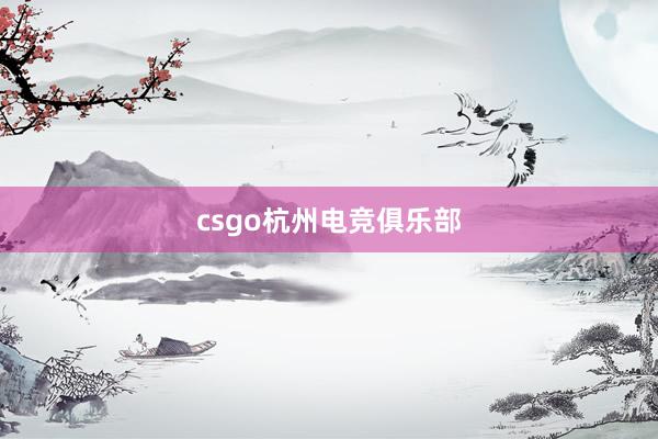 csgo杭州电竞俱乐部