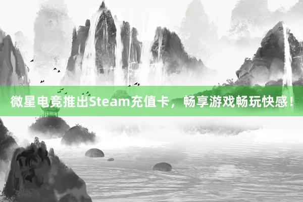 微星电竞推出Steam充值卡，畅享游戏畅玩快感！