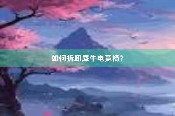 如何拆卸犀牛电竞椅？