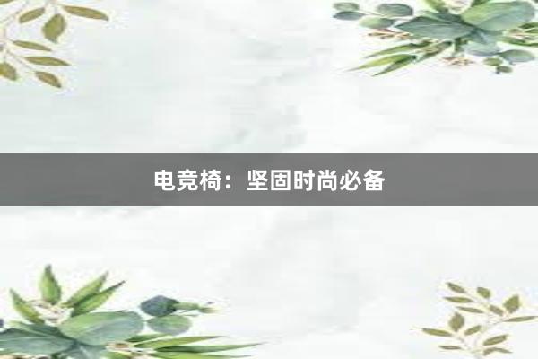 电竞椅：坚固时尚必备