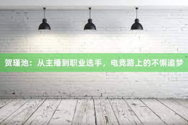 贺瑾池：从主播到职业选手，电竞路上的不懈追梦