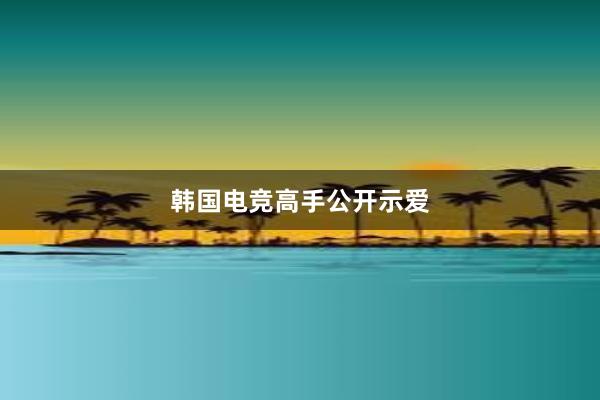 韩国电竞高手公开示爱